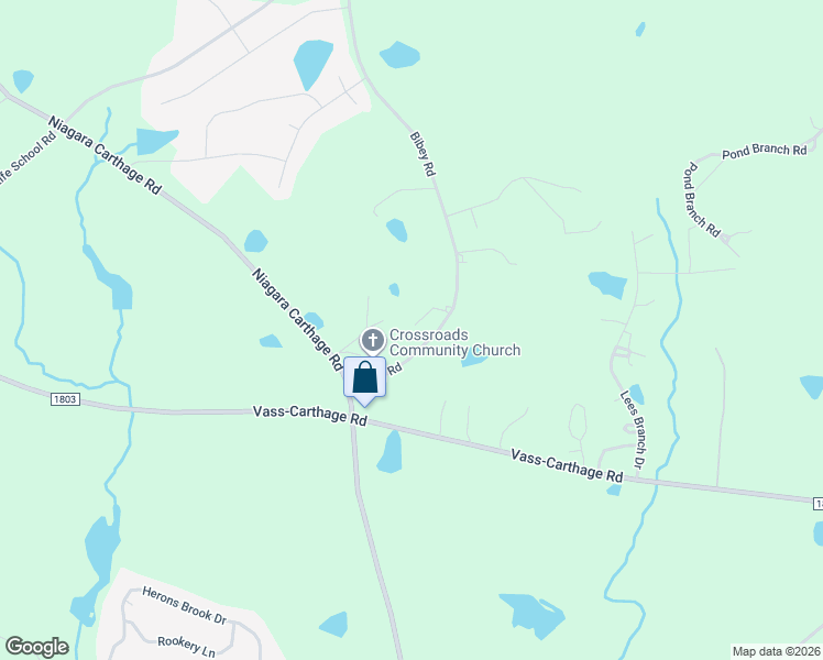 map of restaurants, bars, coffee shops, grocery stores, and more near 640 Bibey Road in Carthage