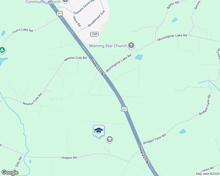 map of restaurants, bars, coffee shops, grocery stores, and more near 3126 U.S. 221 in Forest City