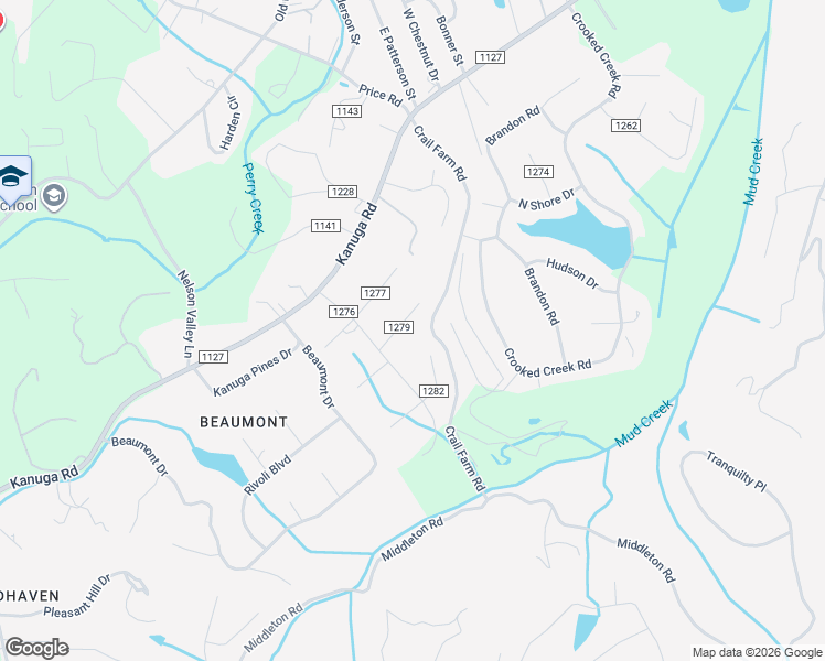 map of restaurants, bars, coffee shops, grocery stores, and more near 6 Dover Lane in Hendersonville