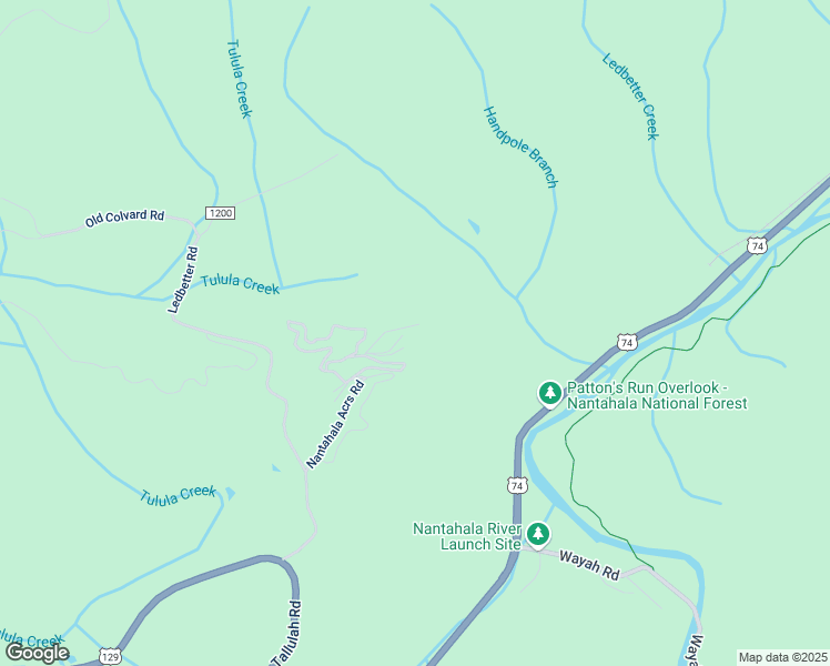 map of restaurants, bars, coffee shops, grocery stores, and more near 610 Nantahalla Acres Road in Robbinsville