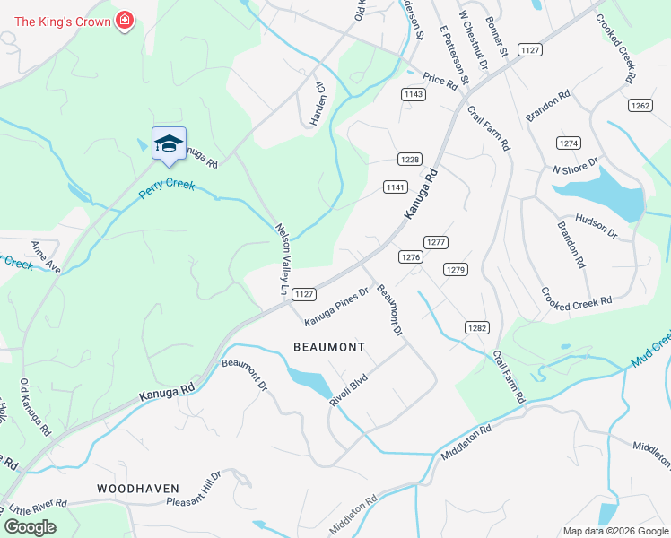 map of restaurants, bars, coffee shops, grocery stores, and more near 2525 Kanuga Road in Hendersonville