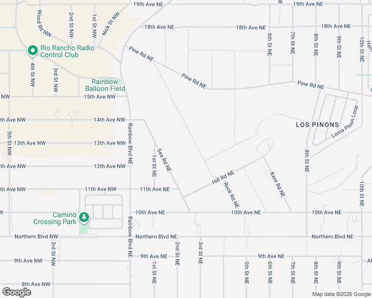 map of restaurants, bars, coffee shops, grocery stores, and more near 1316 Sea Road Northeast in Rio Rancho