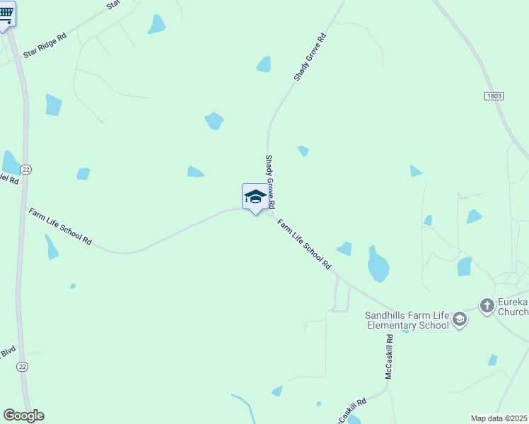 map of restaurants, bars, coffee shops, grocery stores, and more near 2201 Farm Life Road in Carthage