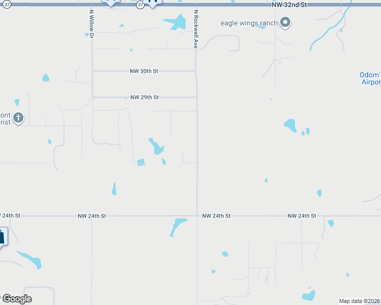 map of restaurants, bars, coffee shops, grocery stores, and more near 2725 North Rockwell Avenue in Newcastle