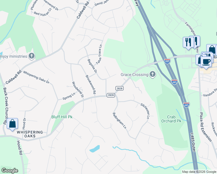 map of restaurants, bars, coffee shops, grocery stores, and more near 4224 Carol Ann Drive in Charlotte