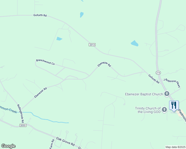 map of restaurants, bars, coffee shops, grocery stores, and more near 163 Ebenezer Road in Kings Mountain