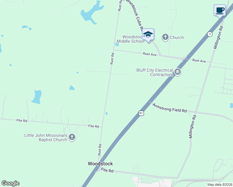 map of restaurants, bars, coffee shops, grocery stores, and more near 5716 Rust Road in Memphis