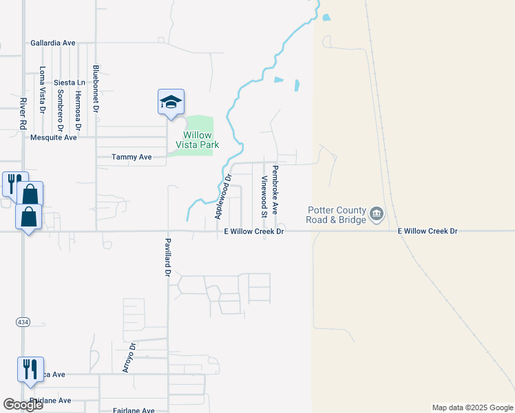 map of restaurants, bars, coffee shops, grocery stores, and more near 7110 Marlowe Road in Amarillo