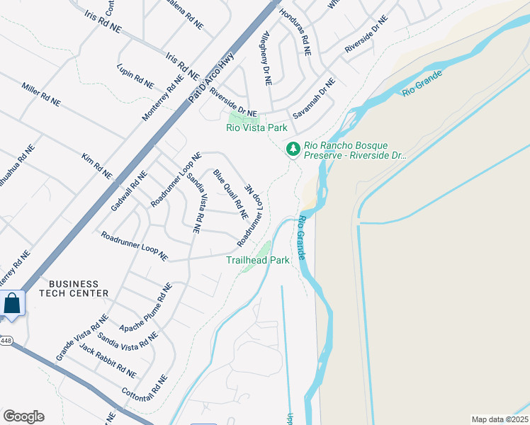 map of restaurants, bars, coffee shops, grocery stores, and more near 6342 Roadrunner Loop Northeast in Rio Rancho