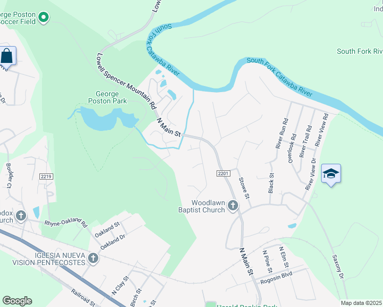 map of restaurants, bars, coffee shops, grocery stores, and more near 905 Tiffany Lane in Lowell