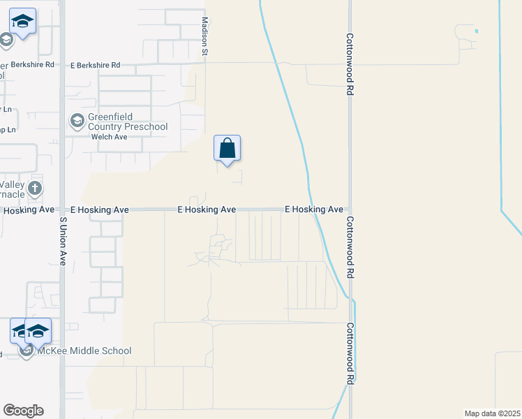 map of restaurants, bars, coffee shops, grocery stores, and more near 274 East Hosking Avenue in Bakersfield