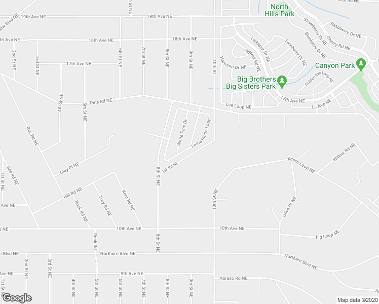 map of restaurants, bars, coffee shops, grocery stores, and more near 804 Loma Pinon Loop in Rio Rancho