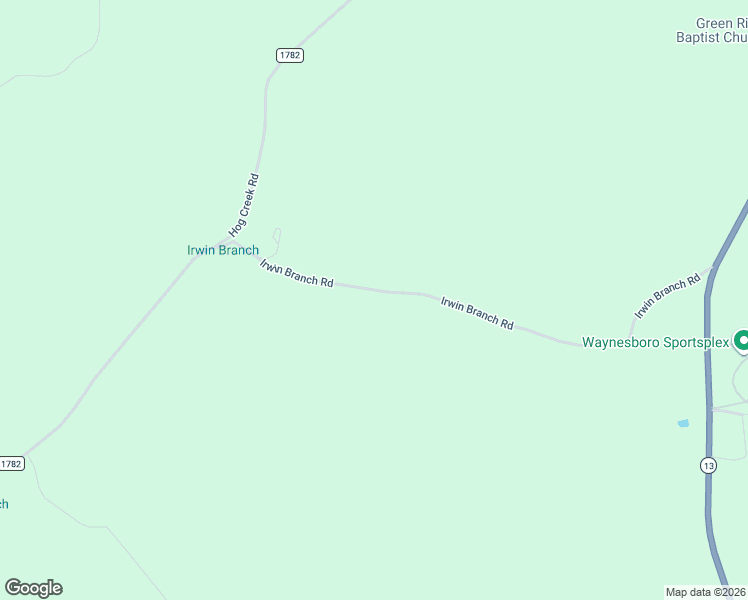 map of restaurants, bars, coffee shops, grocery stores, and more near 2130 Irwin Branch Road in Waynesboro