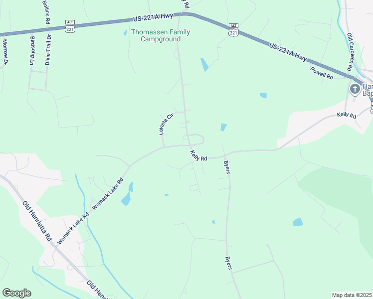 map of restaurants, bars, coffee shops, grocery stores, and more near 111 Womack Lake Road in Forest City