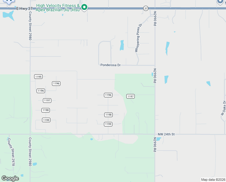 map of restaurants, bars, coffee shops, grocery stores, and more near 2462 County Road 1196 in Blanchard