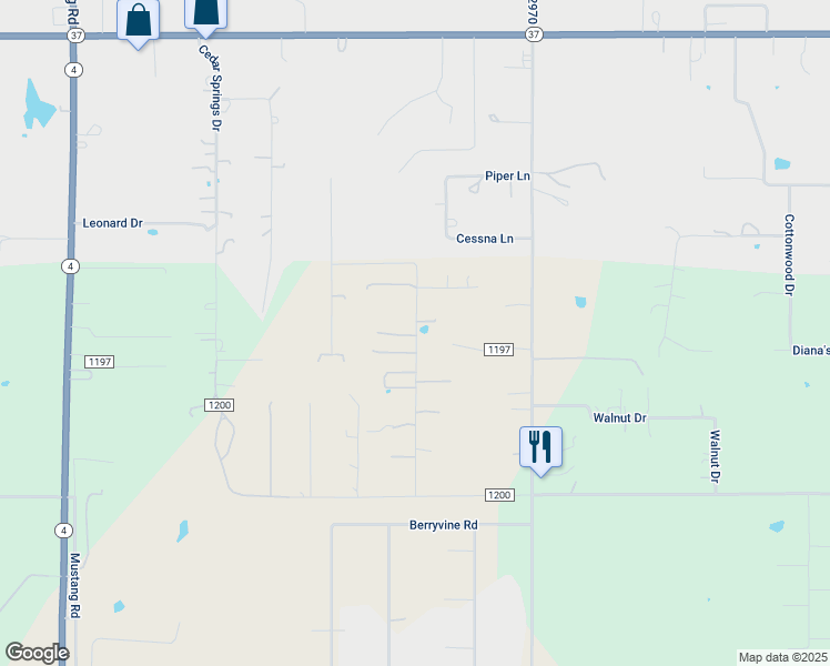 map of restaurants, bars, coffee shops, grocery stores, and more near 764 N2968 Road in Tuttle