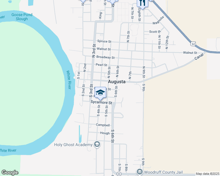 map of restaurants, bars, coffee shops, grocery stores, and more near 422 Mulberry Street in Augusta