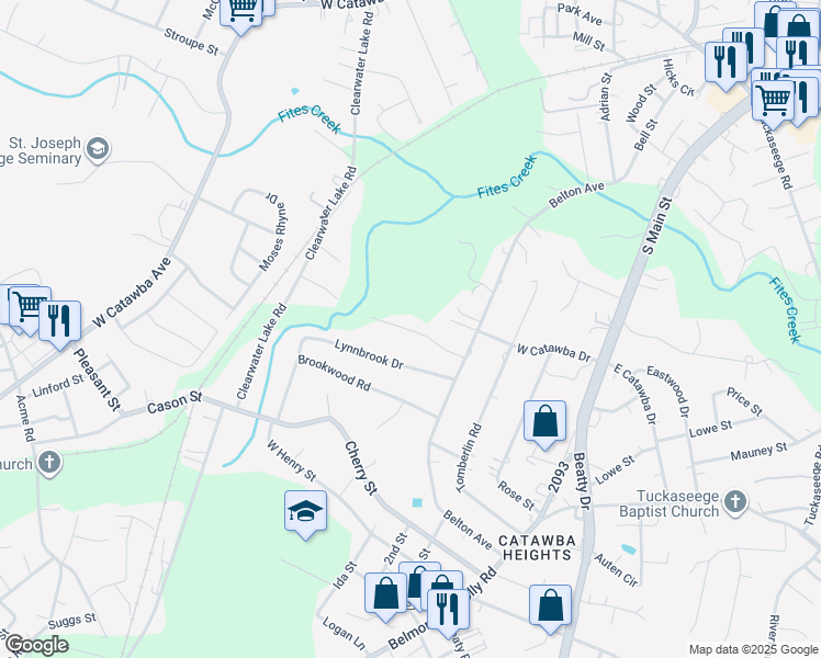 map of restaurants, bars, coffee shops, grocery stores, and more near 412 Copeland Park in Mount Holly