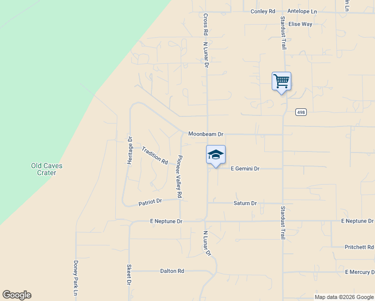 map of restaurants, bars, coffee shops, grocery stores, and more near 9865 Pioneer Valley Road in Flagstaff