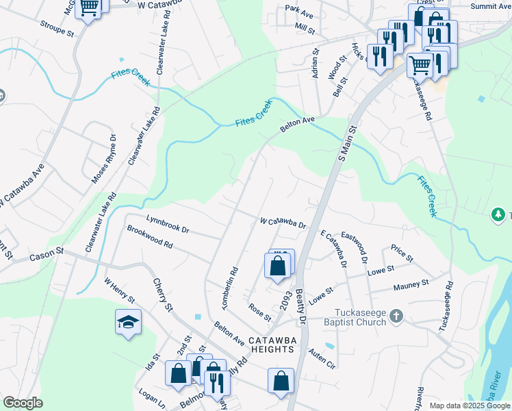 map of restaurants, bars, coffee shops, grocery stores, and more near 301 Tomberlin Road in Mount Holly