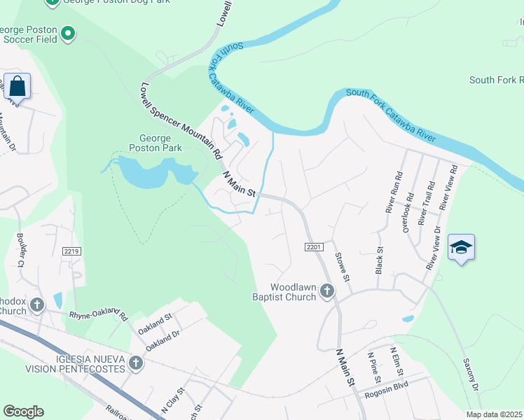 map of restaurants, bars, coffee shops, grocery stores, and more near 905 Tiffany Lane in Lowell