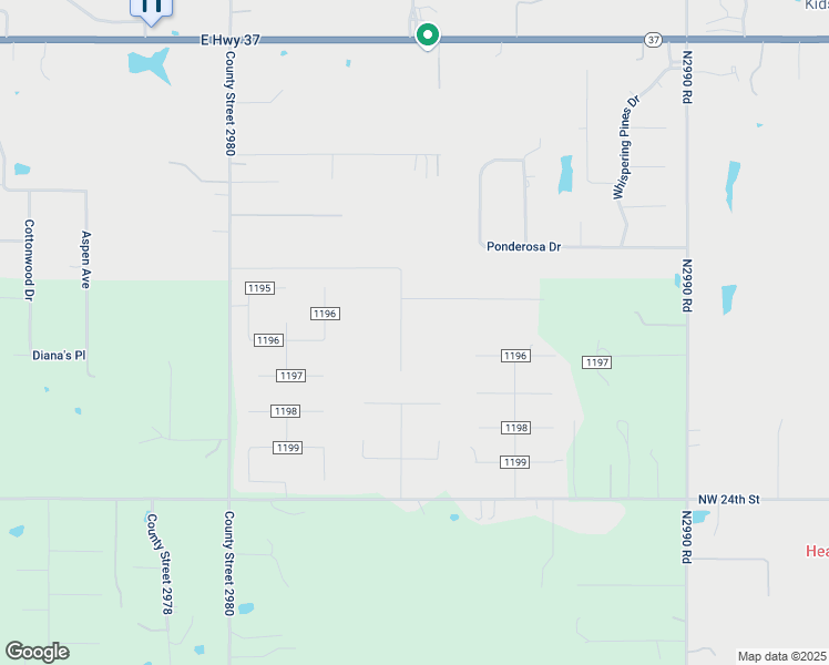 map of restaurants, bars, coffee shops, grocery stores, and more near 612 Country Drive in Tuttle