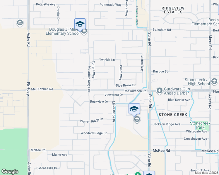 map of restaurants, bars, coffee shops, grocery stores, and more near 8022 Amber Creek Road in Bakersfield