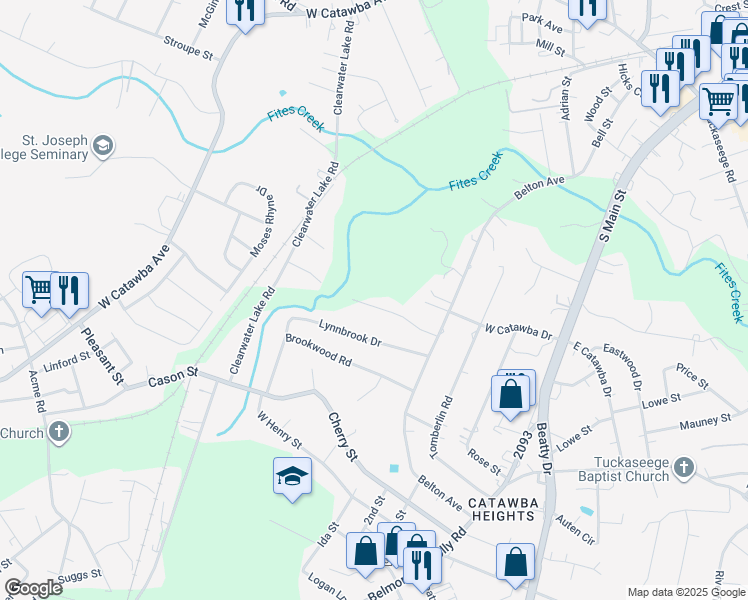 map of restaurants, bars, coffee shops, grocery stores, and more near 412 Copeland Park in Mount Holly