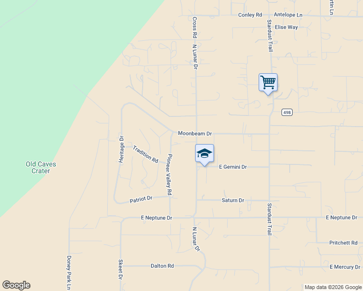 map of restaurants, bars, coffee shops, grocery stores, and more near 9865 Pioneer Valley Road in Flagstaff
