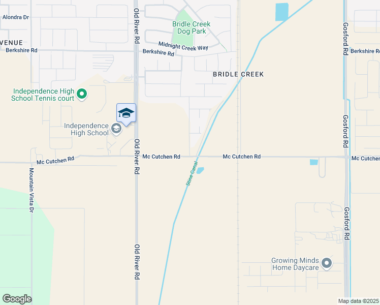 map of restaurants, bars, coffee shops, grocery stores, and more near 9029-9961 McCutchen Road in Kern County