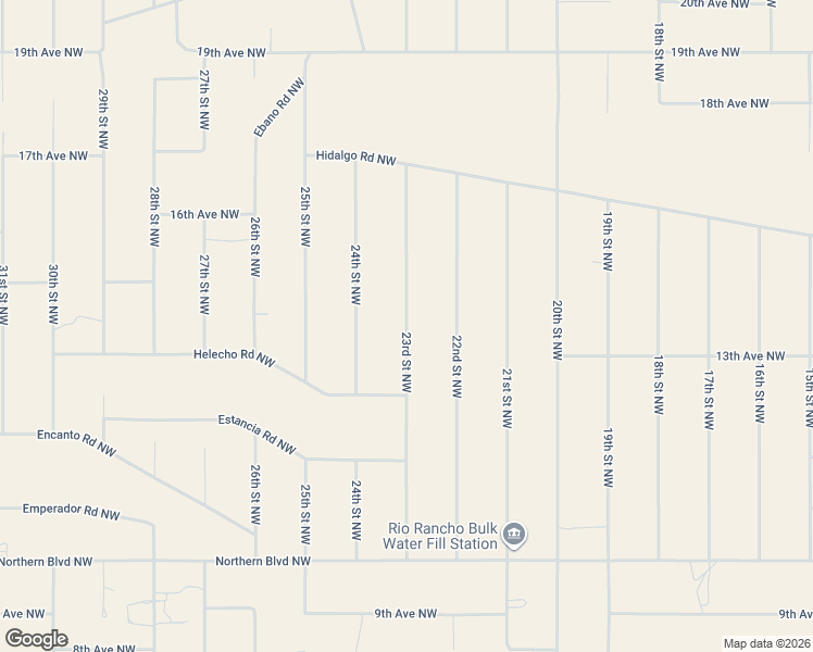 map of restaurants, bars, coffee shops, grocery stores, and more near 23rd Street Northwest in Rio Rancho