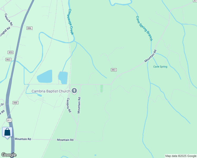 map of restaurants, bars, coffee shops, grocery stores, and more near 331 County Road 875 in Etowah