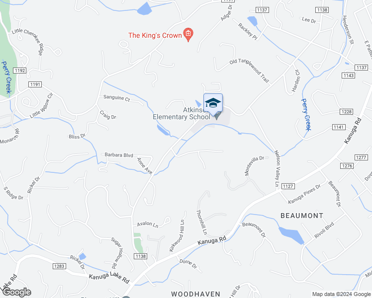 map of restaurants, bars, coffee shops, grocery stores, and more near 101 Sugarberry Lane in Hendersonville