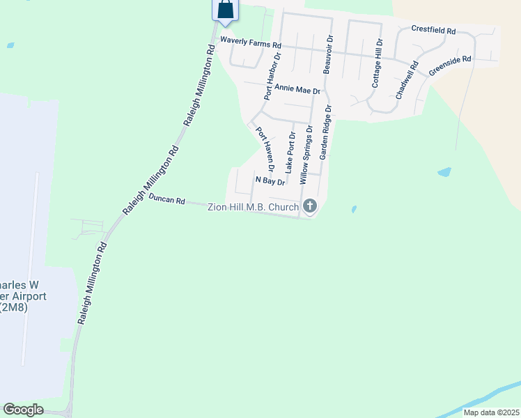 map of restaurants, bars, coffee shops, grocery stores, and more near 4378 Duncan Road in Millington