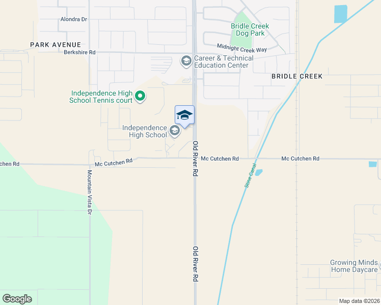 map of restaurants, bars, coffee shops, grocery stores, and more near 10113-10119 McCutchen Road in Bakersfield