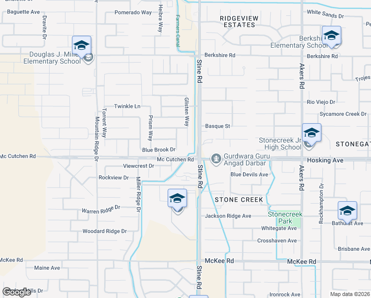 map of restaurants, bars, coffee shops, grocery stores, and more near 8013 Glisten Way in Bakersfield