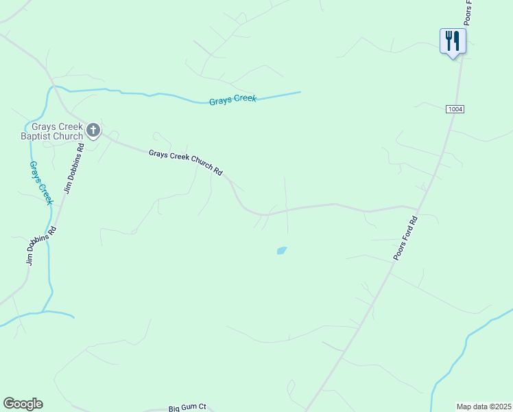 map of restaurants, bars, coffee shops, grocery stores, and more near 422 Grays Creek Church Road in Rutherfordton