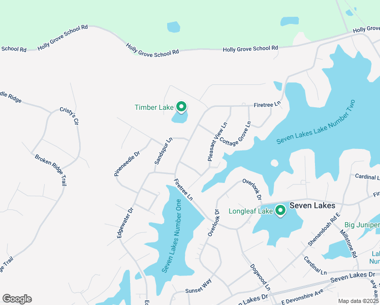 map of restaurants, bars, coffee shops, grocery stores, and more near 275 Firetree Lane in Seven Lakes