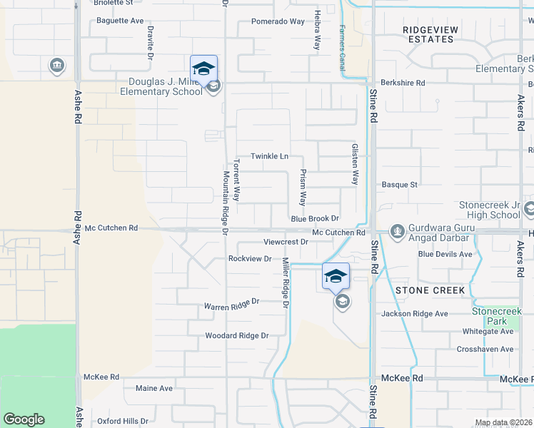 map of restaurants, bars, coffee shops, grocery stores, and more near 8011 Amber Creek Road in Bakersfield