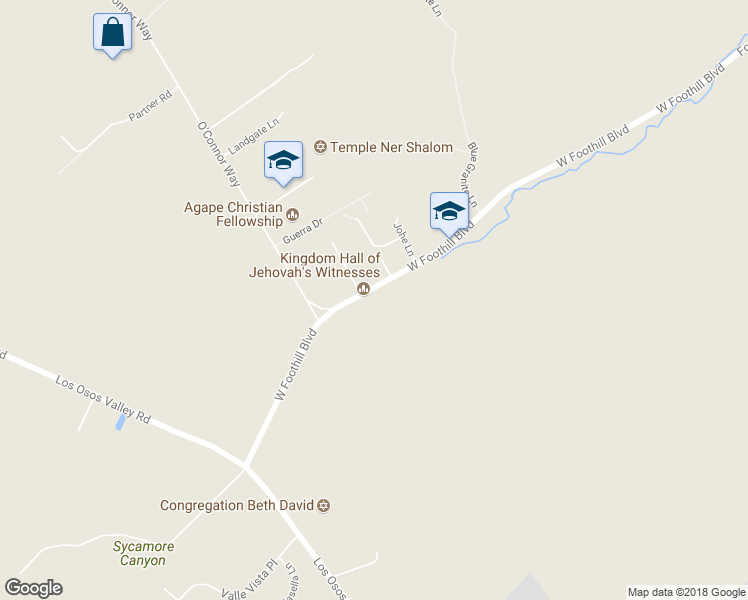 map of restaurants, bars, coffee shops, grocery stores, and more near 893 West Foothill Boulevard in San Luis Obispo