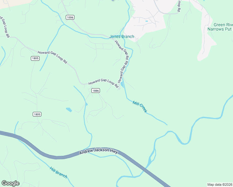map of restaurants, bars, coffee shops, grocery stores, and more near 2340 Howard Gap Loop Rd in Flat Rock