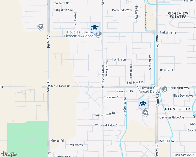 map of restaurants, bars, coffee shops, grocery stores, and more near 5803 Vespucci Avenue in Bakersfield