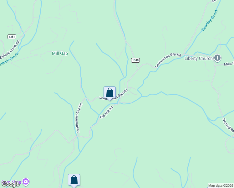 map of restaurants, bars, coffee shops, grocery stores, and more near 2890 Leatherman Gap Road in Franklin