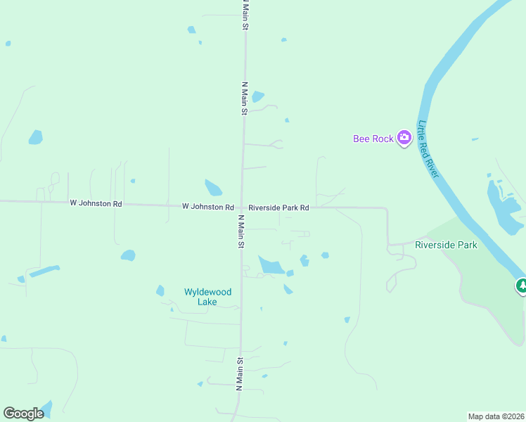 map of restaurants, bars, coffee shops, grocery stores, and more near 127 Riverside Park Road in Searcy