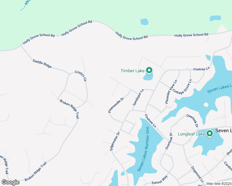 map of restaurants, bars, coffee shops, grocery stores, and more near 105 Azalea Court in Seven Lakes