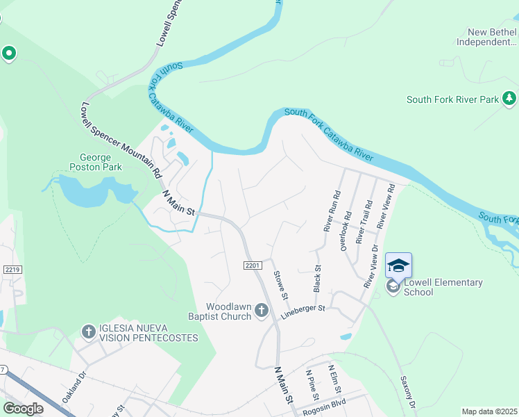 map of restaurants, bars, coffee shops, grocery stores, and more near 5013 Meadow Woods Drive in Lowell