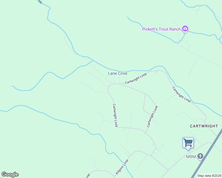 map of restaurants, bars, coffee shops, grocery stores, and more near 712 Cartwright Loop in Whitwell