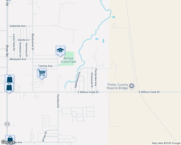 map of restaurants, bars, coffee shops, grocery stores, and more near 1604 Pembroke Avenue in Amarillo