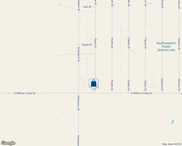 map of restaurants, bars, coffee shops, grocery stores, and more near 7301-7307 Pace Street in Amarillo