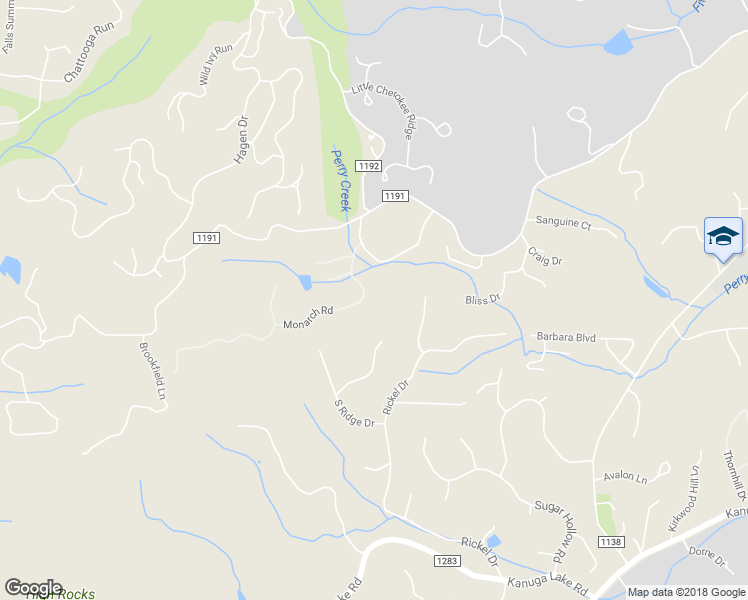map of restaurants, bars, coffee shops, grocery stores, and more near 151 Monarch Road in Hendersonville